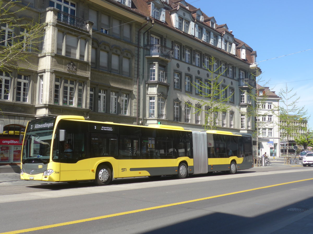 (216'160) - STI Thun - Nr. 706/BE 818'706 - Mercedes am 17. April 2020 in Thun, Bahnhofstrasse