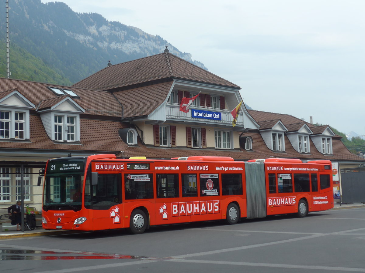 (216'330) - STI Thun - Nr. 707/BE 835'707 - Mercedes am 21. April 2020 beim Bahnhof Interlaken Ost