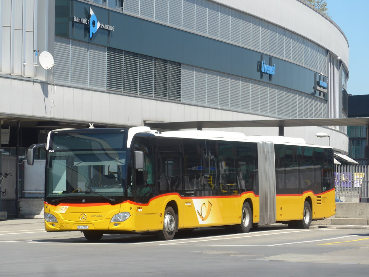 (216'377) - Steiner, Ortschwaben - Nr. 18/BE 42'726 - Mercedes am 22. April 2020 in Bern, Postautostation