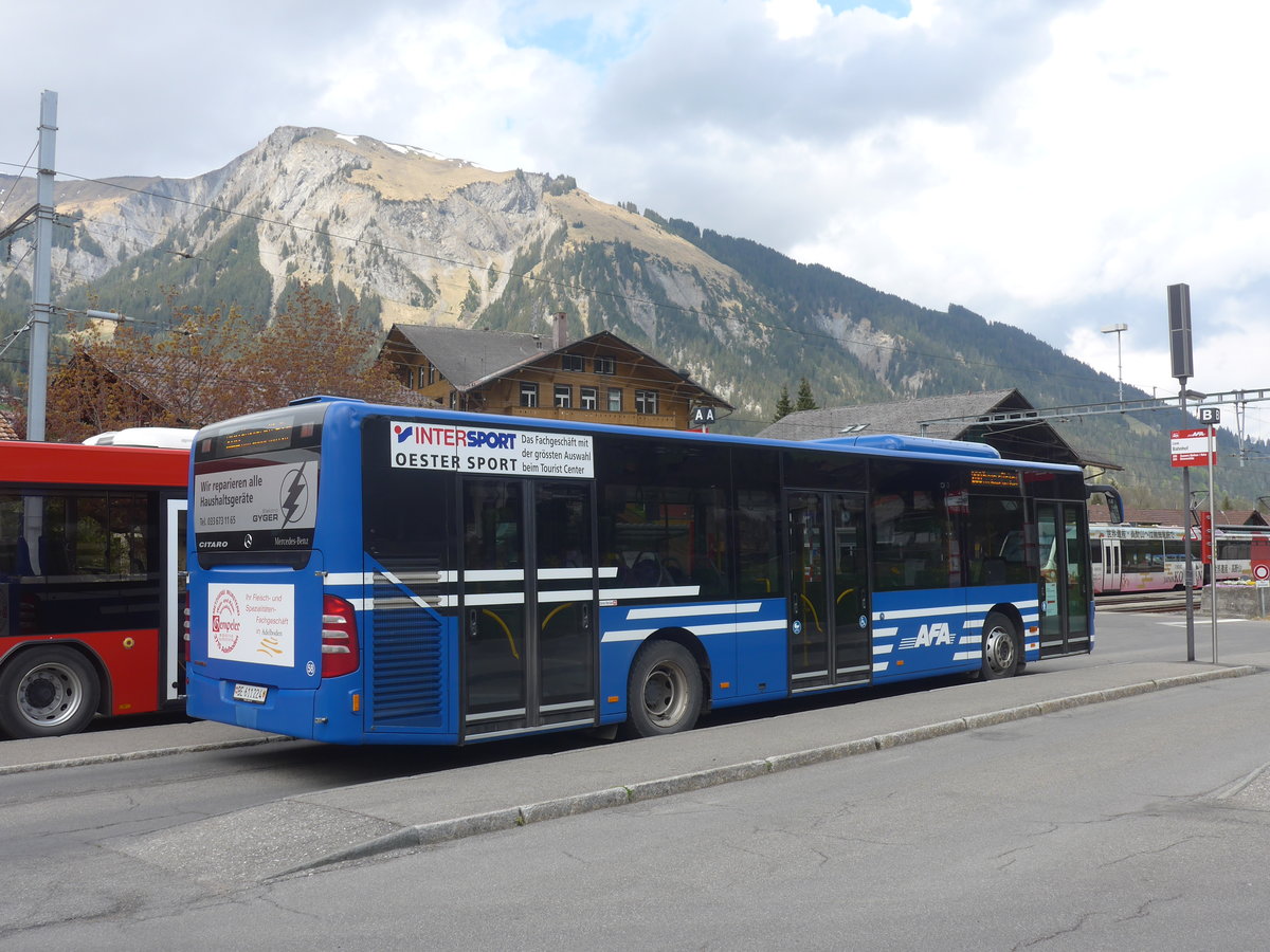 (216'483) - AFA Adelboden - Nr. 58/BE 611'224 - Mercedes am 26. April 2020 beim Bahnhof Lenk