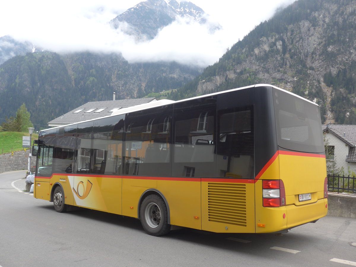 (216'547) - AAGU Altdorf - Nr. 72/UR 9311 - MAN/Gppel (ex PostAuto Bern; ex PostAuto Bern Nr. 217; ex RBS Worblaufen Nr. 217) am 28. April 2020 in Gurtnellen, Dorf