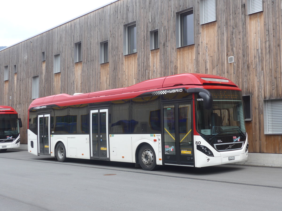 (216'680) - PostAuto Wallis - Nr. 80/VS 471'470 - Volvo am 2. Mai 2020 in Sion, Garage