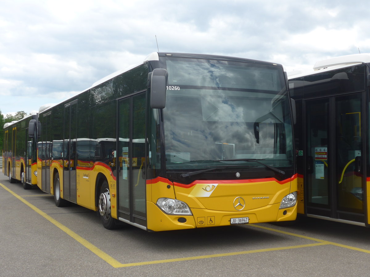 (216'951) - CarPostal Ouest - JU 36'947 - Mercedes (ex Nr. 6) am 10. Mai 2020 in Develier, Parkplatz