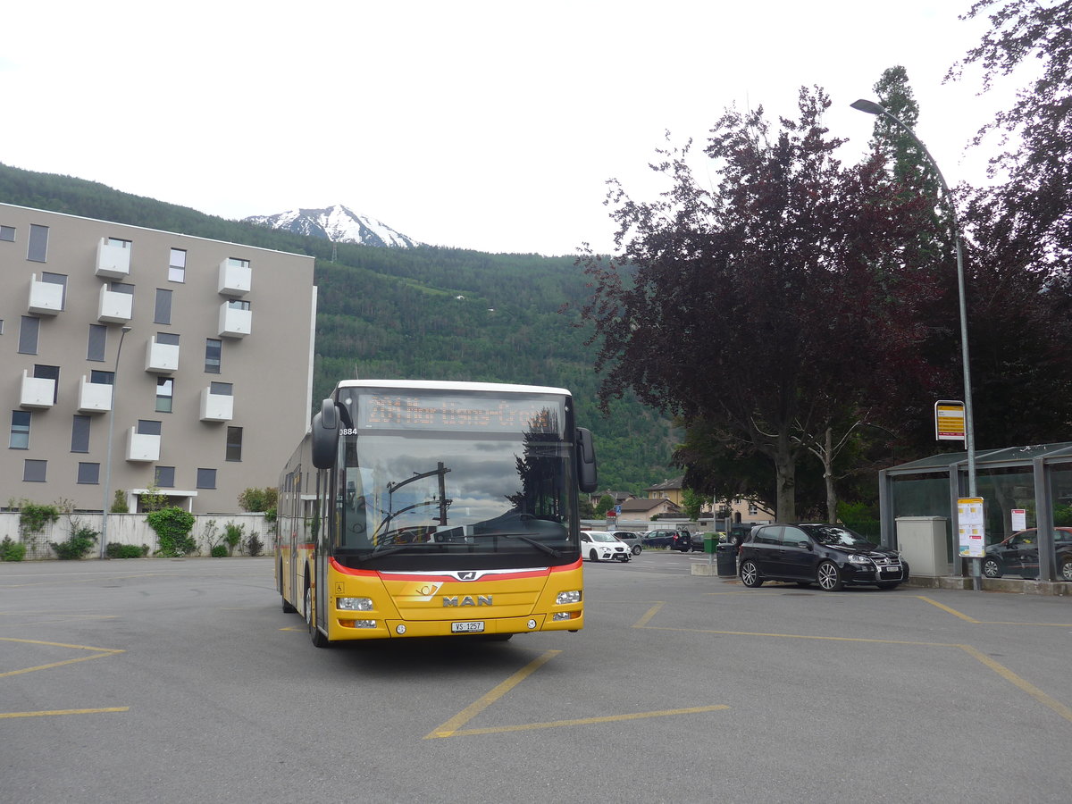 (217'004) - TMR Martigny - VS 1257 - MAN am 10. Mai 2020 beim Bahnhof Martigny