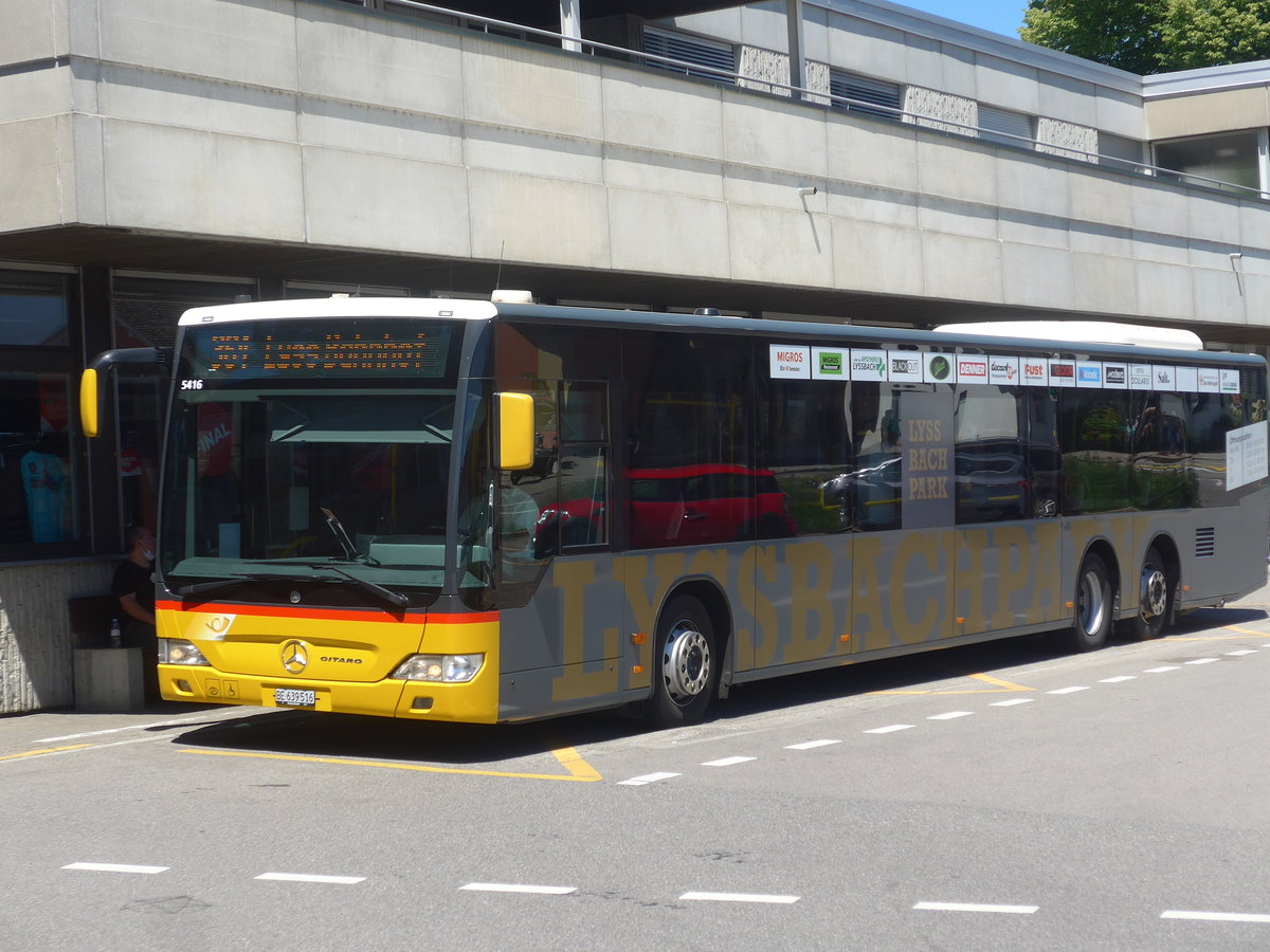 (217'152) - AVA Biel - Nr. 4/BE 639'516 - Mercedes am 21. Mai 2020 in Aarberg, Post/Bahnhof