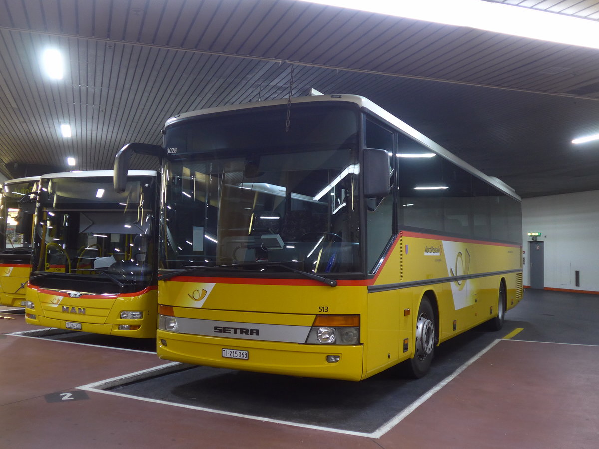 (217'289) - AutoPotale Ticino - Nr. 513/TI 215'368 - Setra (ex Nr. 530; ex Schera, Muggio) am 24. Mai 2020 in Lugano, Postautostation