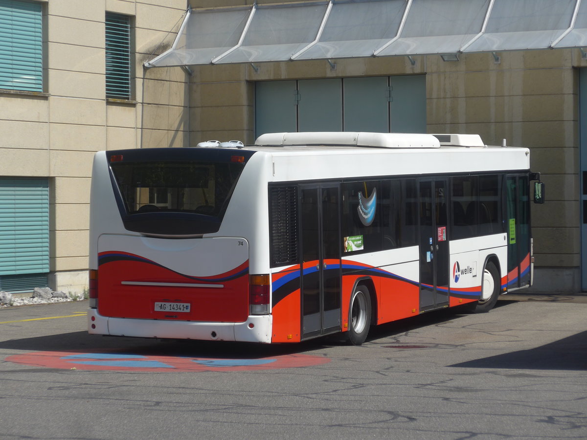 (217'378) - RVBW Wettingen - Nr. 74/AG 14'341 - Scania/Hess am 30. Mai 2020 in Wettingen, Garage