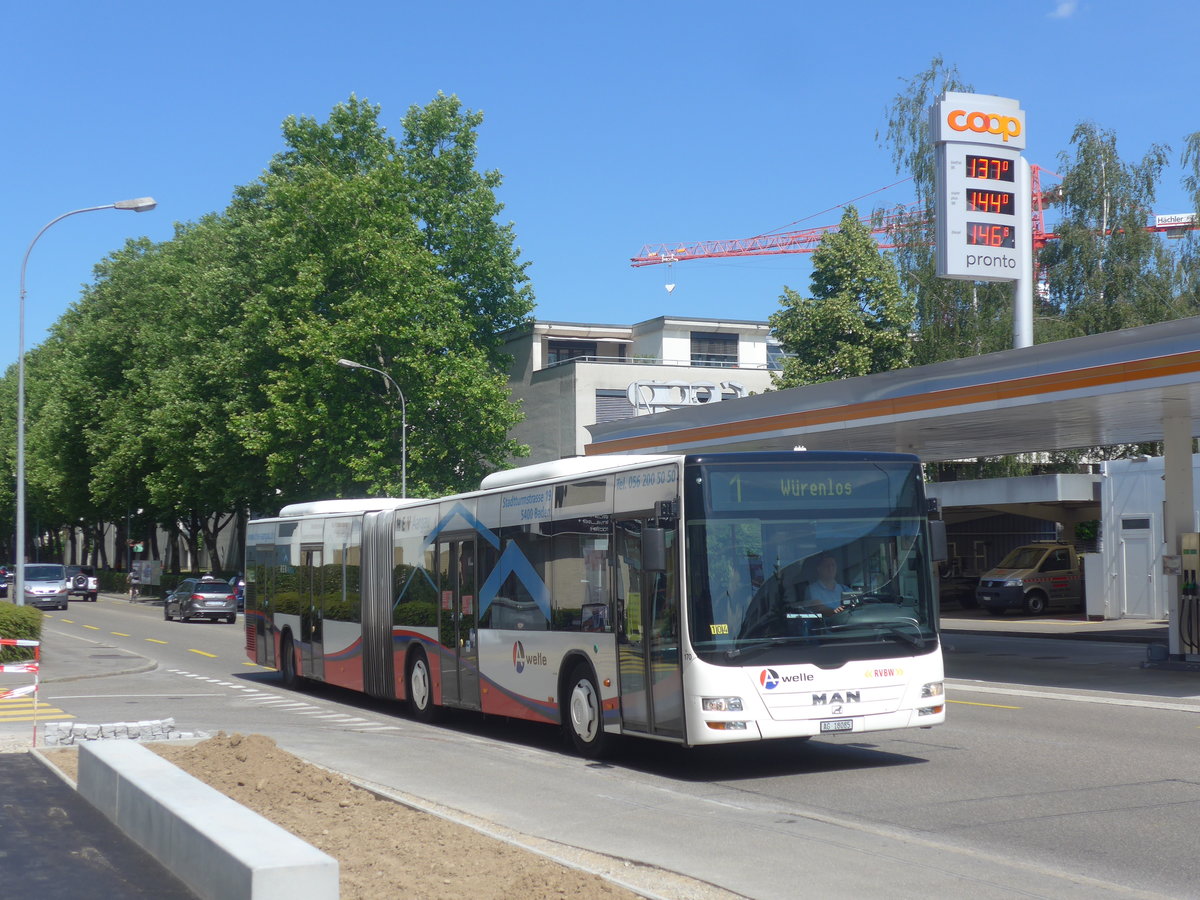 (217'385) - RVBW Wettingen - Nr. 170/AG 18'085 - MAN am 30. Mai 2020 in Wettingen, Busgarage