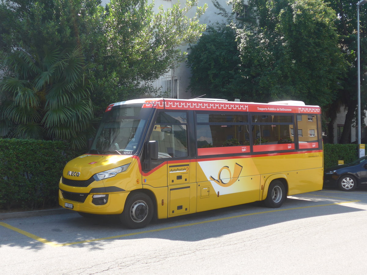 (217'567) - AutoPostale Ticino - TI 295'305 - Iveco/Sitcar am 1. Juni 2020 in Bellinzona, Garage