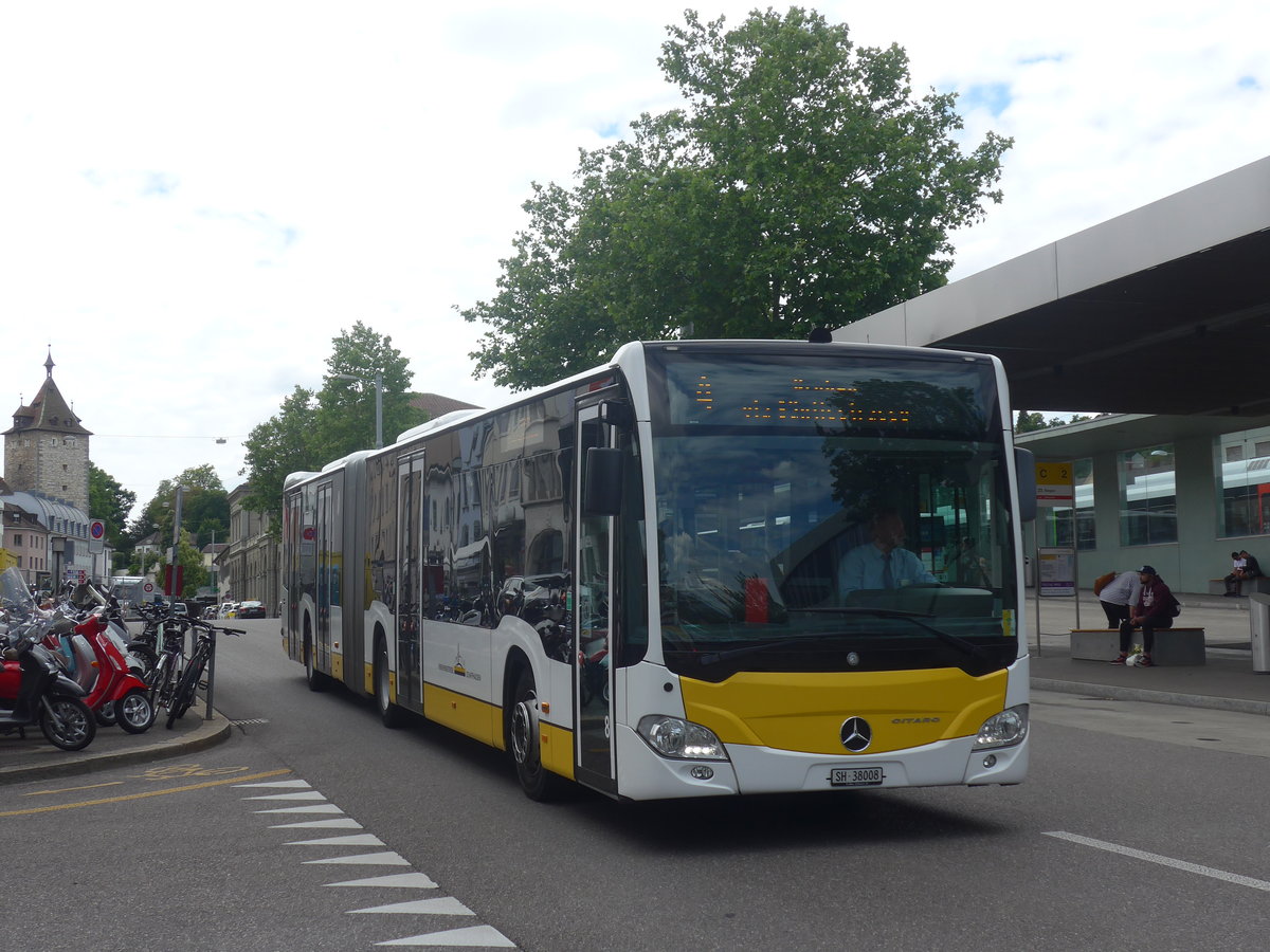 (217'733) - VBSH Schaffhausen - Nr. 8/SH 38'008 - Mercedes am 8. Juni 2020 beim Bahnhof Schaffhausen