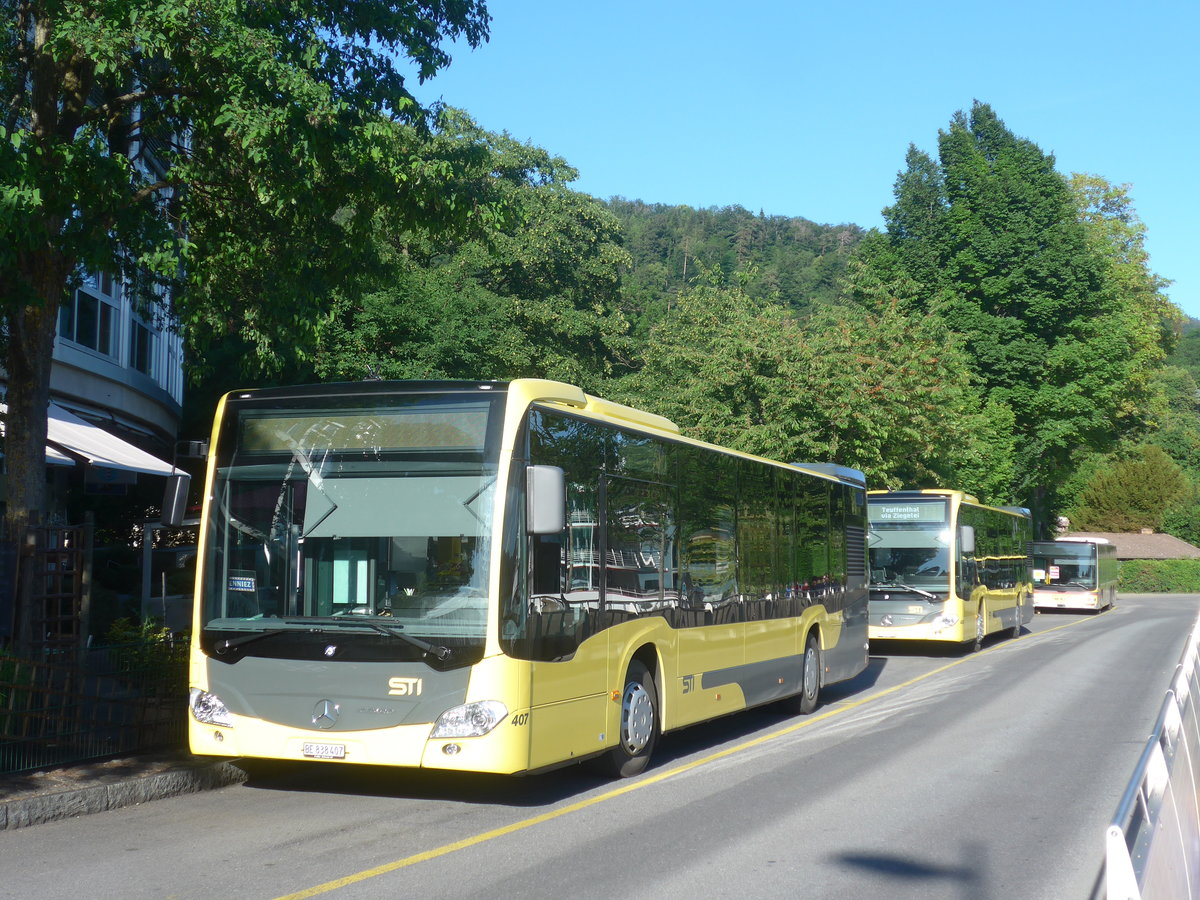 (217'783) - STI Thun - Nr. 407/BE 838'407 - Mercedes am 12. Juni 2020 bei der Schifflndte Thun