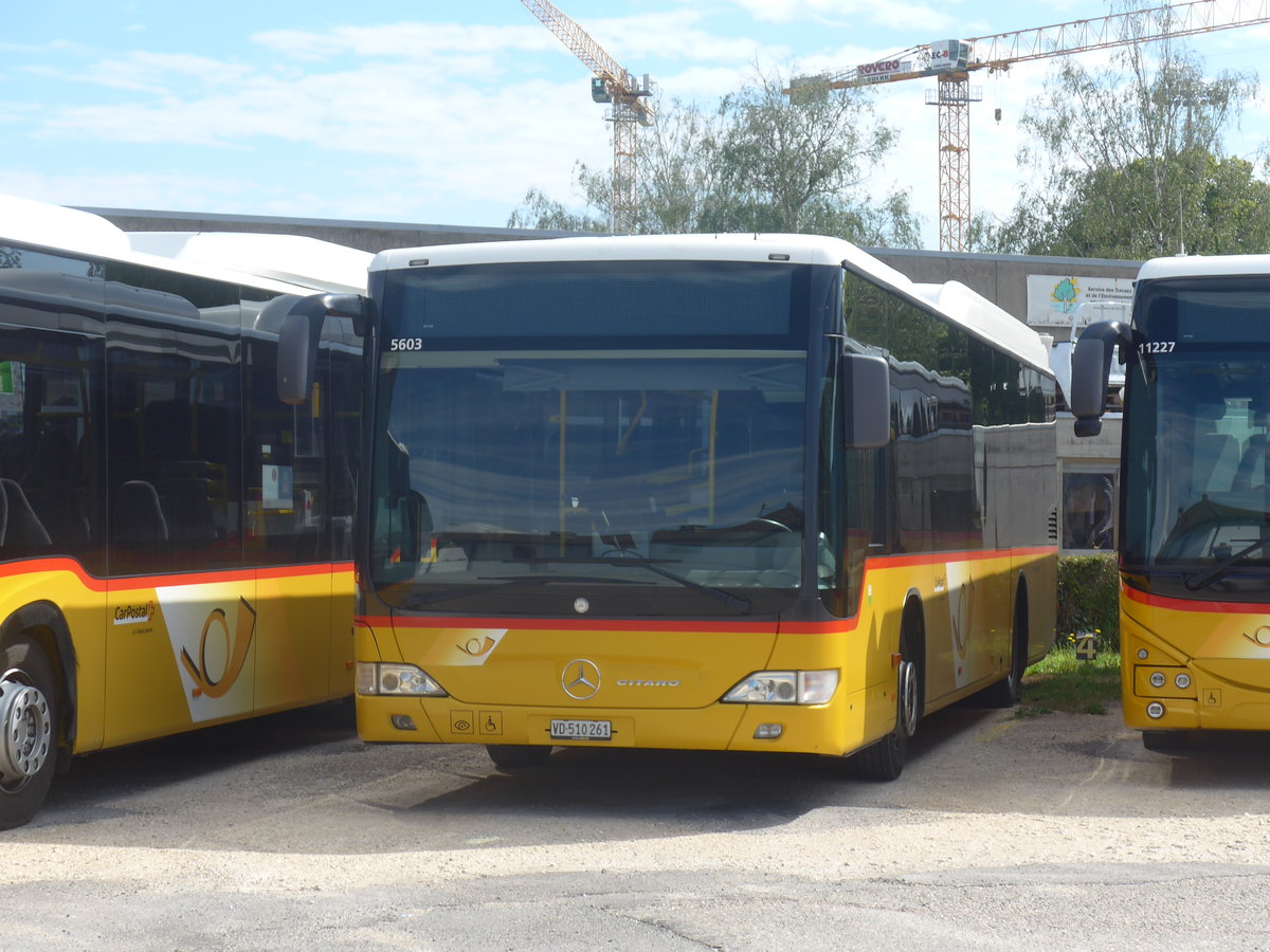 (217'816) - CarPostal Ouest - VD 510'261 - Mercedes am 13. Juni 2020 in Yverdon, Garage