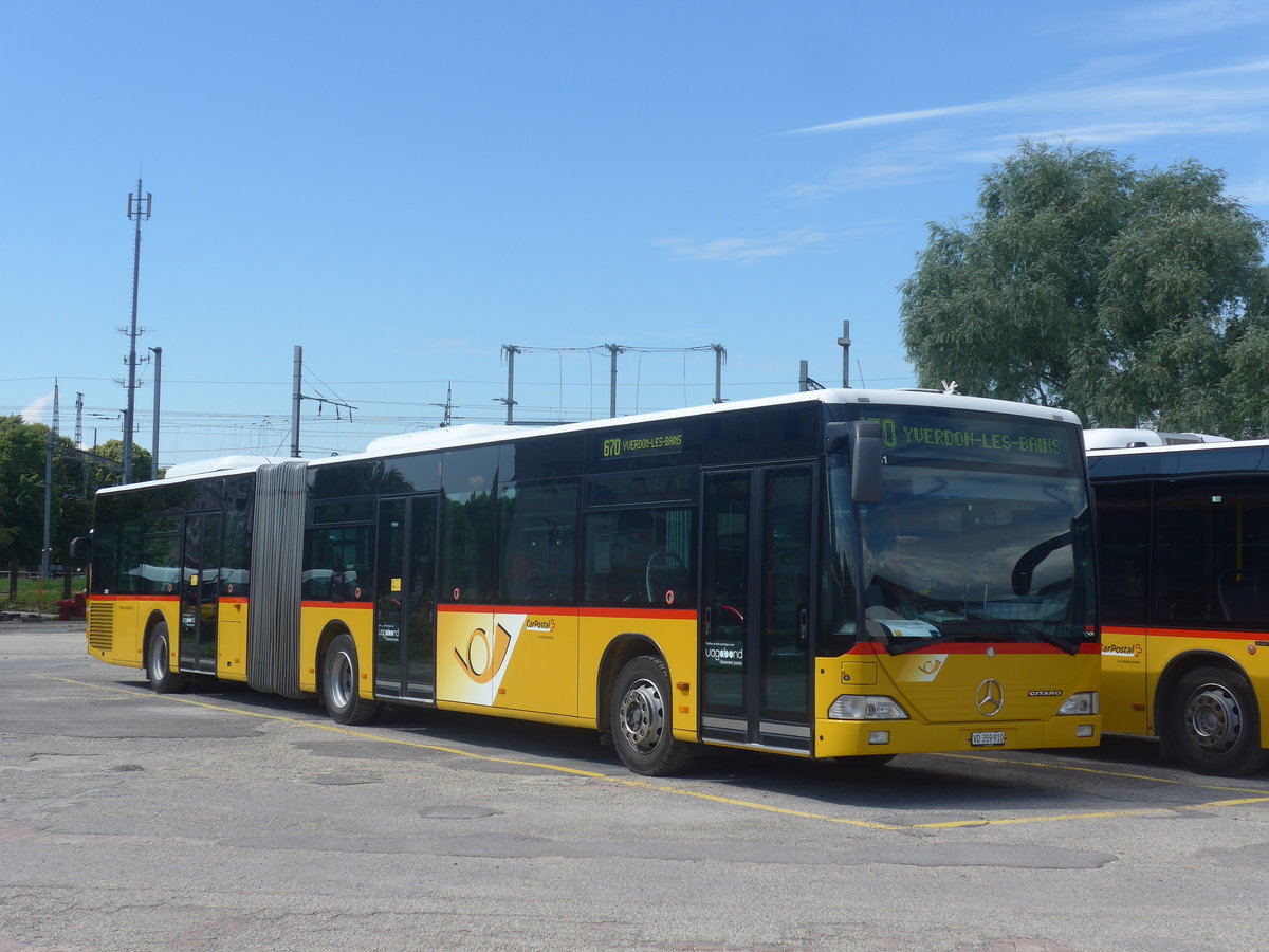 (217'820) - CarPostal Ouest - VD 359'910 - Mercedes (ex JU 7589; ex Nr. 72; ex Stucki, Porrentruy Nr. 12) am 13. Juni 2020 in Yverdon, Garage