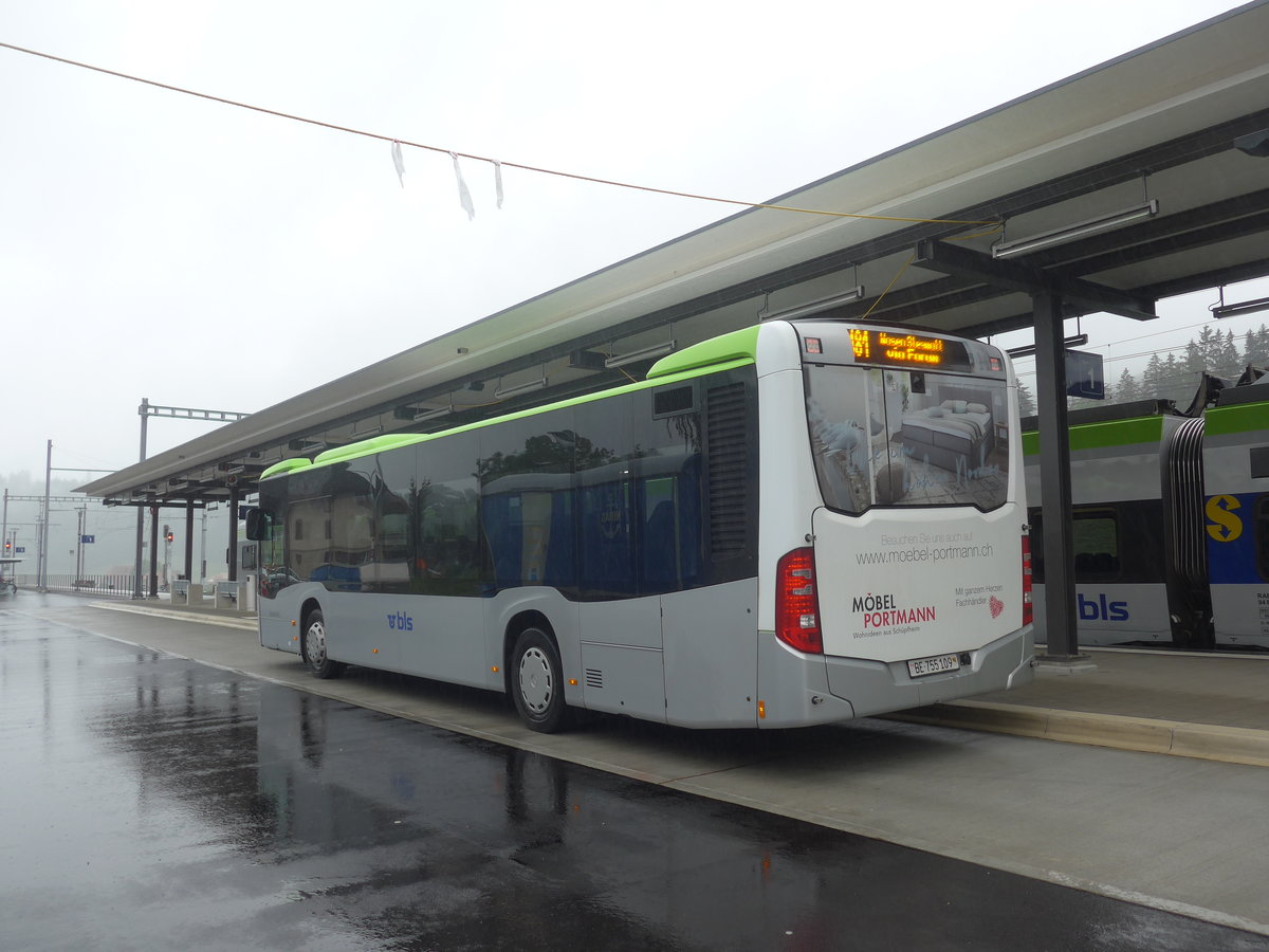 (217'927) - Busland, Burgdorf - Nr. 109/BE 755'109 - Mercedes am 14. Juni 2020 beim Bahnhof Sumiswald-Grnen