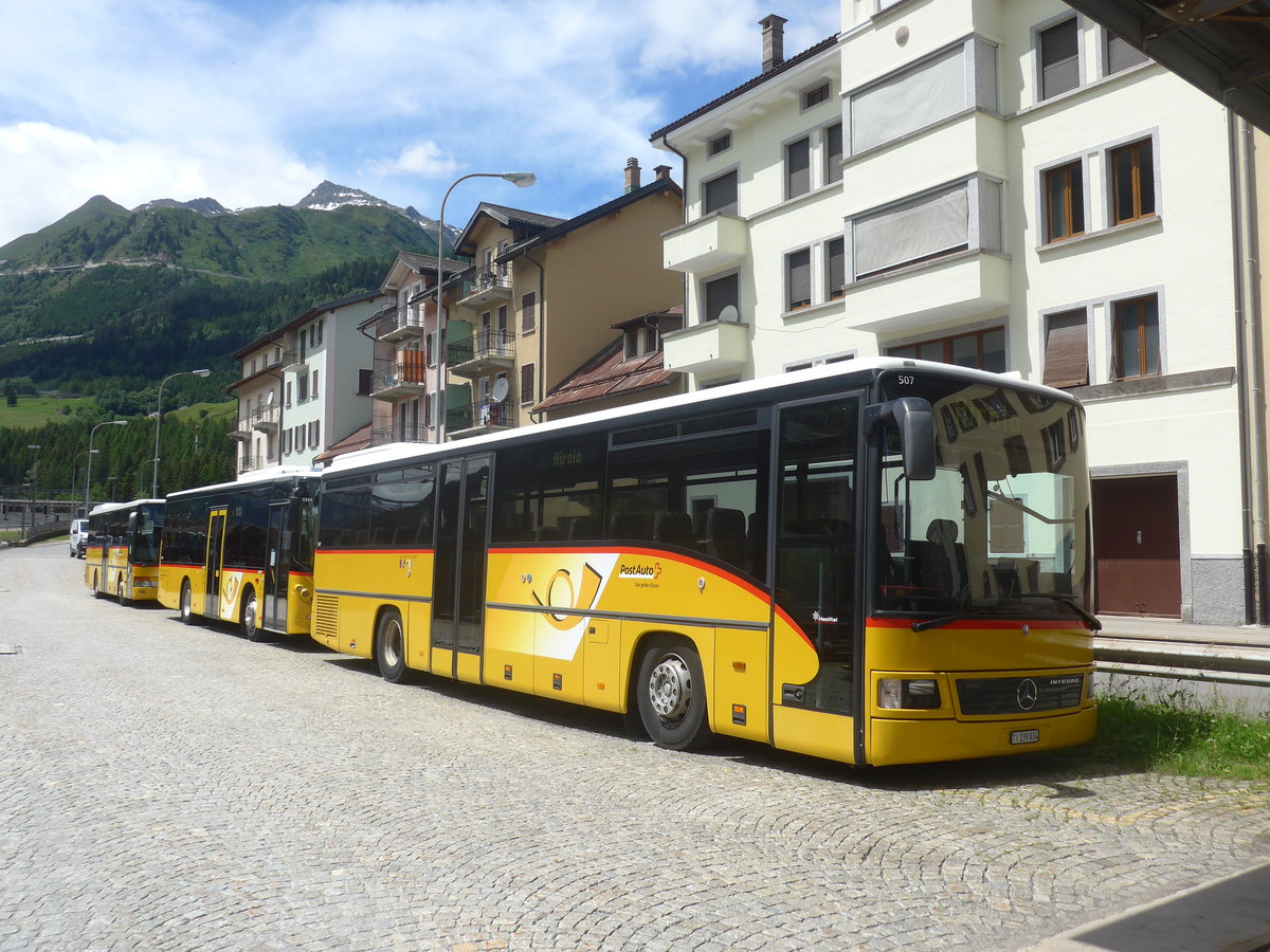 (218'100) - Marchetti, Airolo - TI 239'834 - Mercedes (ex AVG Meiringen Nr. 70) am 21. Juni 2020 beim Bahnhof Airolo