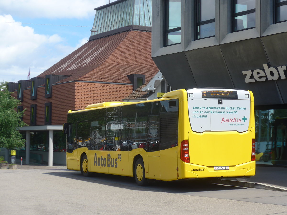 (218'206) - AAGL Liestal - Nr. 55/BL 6276 - Mercedes am 28. Juni 2020 beim Bahnhof Liestal