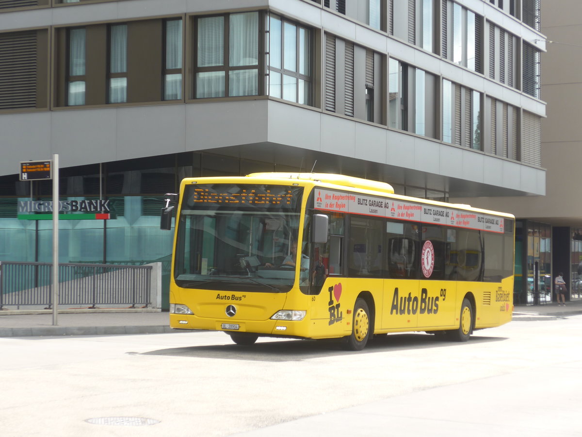 (218'207) - AAGL Liestal - Nr. 60/BL 28'904 - Mercedes am 28. Juni 2020 beim Bahnhof Liestal