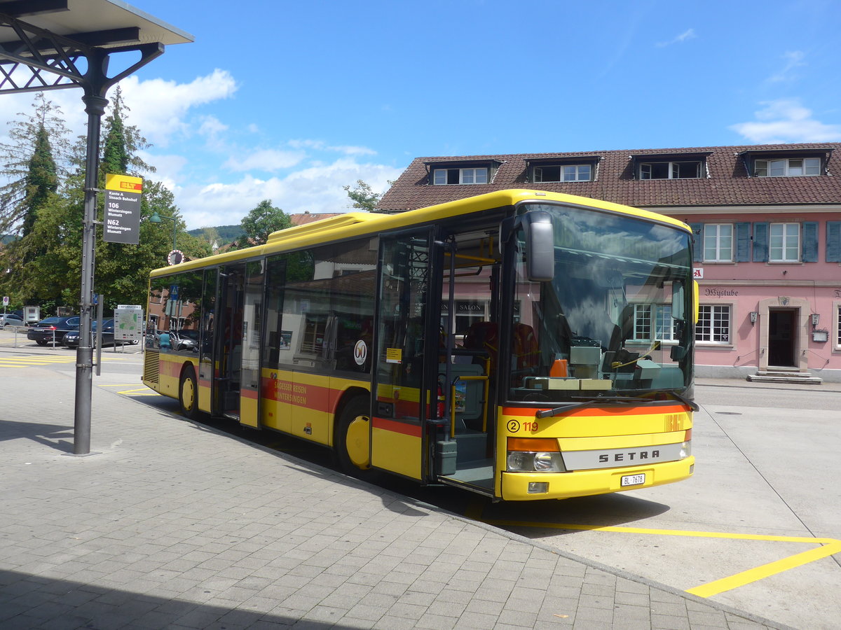 (218'214) - ASW Wintersingen - Nr. 2(119)/BL 7678 - Setra am 28. Juni 2020 beim Bahnhof Sissach