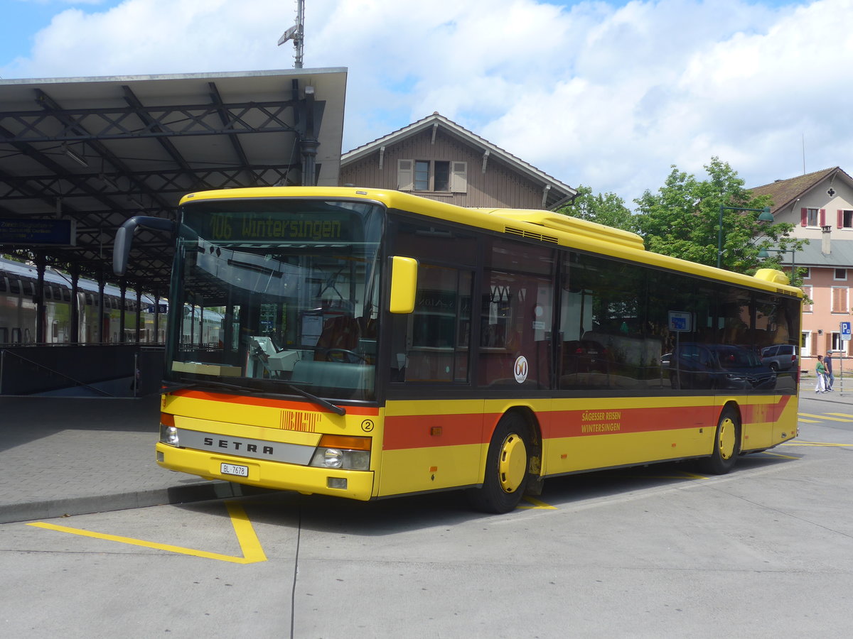 (218'216) - ASW Wintersingen - Nr. 2(119)/BL 7678 - Setra am 28. Juni 2020 beim Bahnhof Sissach