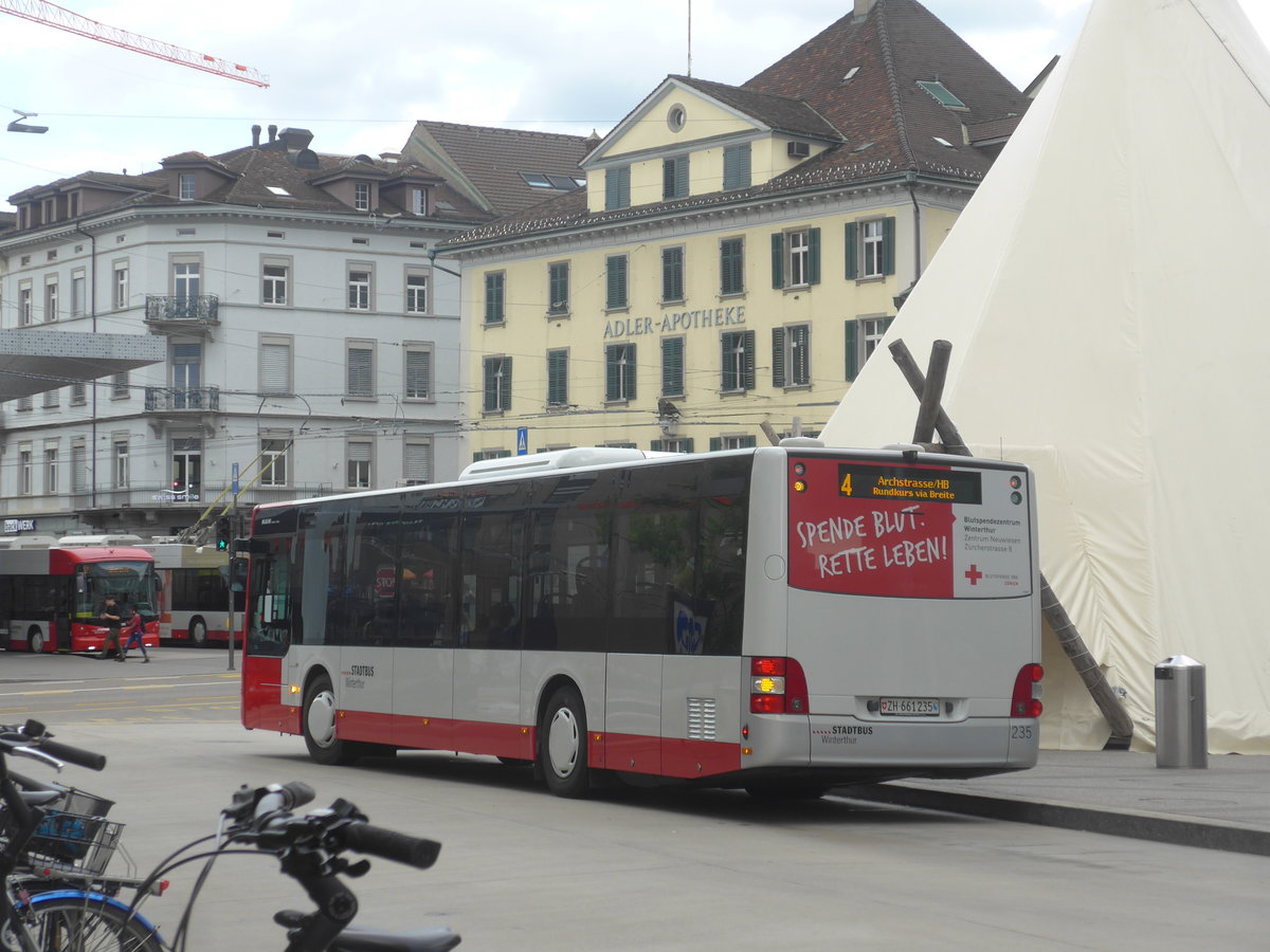 (218'271) - SW Winterthur - Nr. 235/ZH 661'235 - MAN am 28. Juni 2020 beim Hauptbahnhof Winterthur