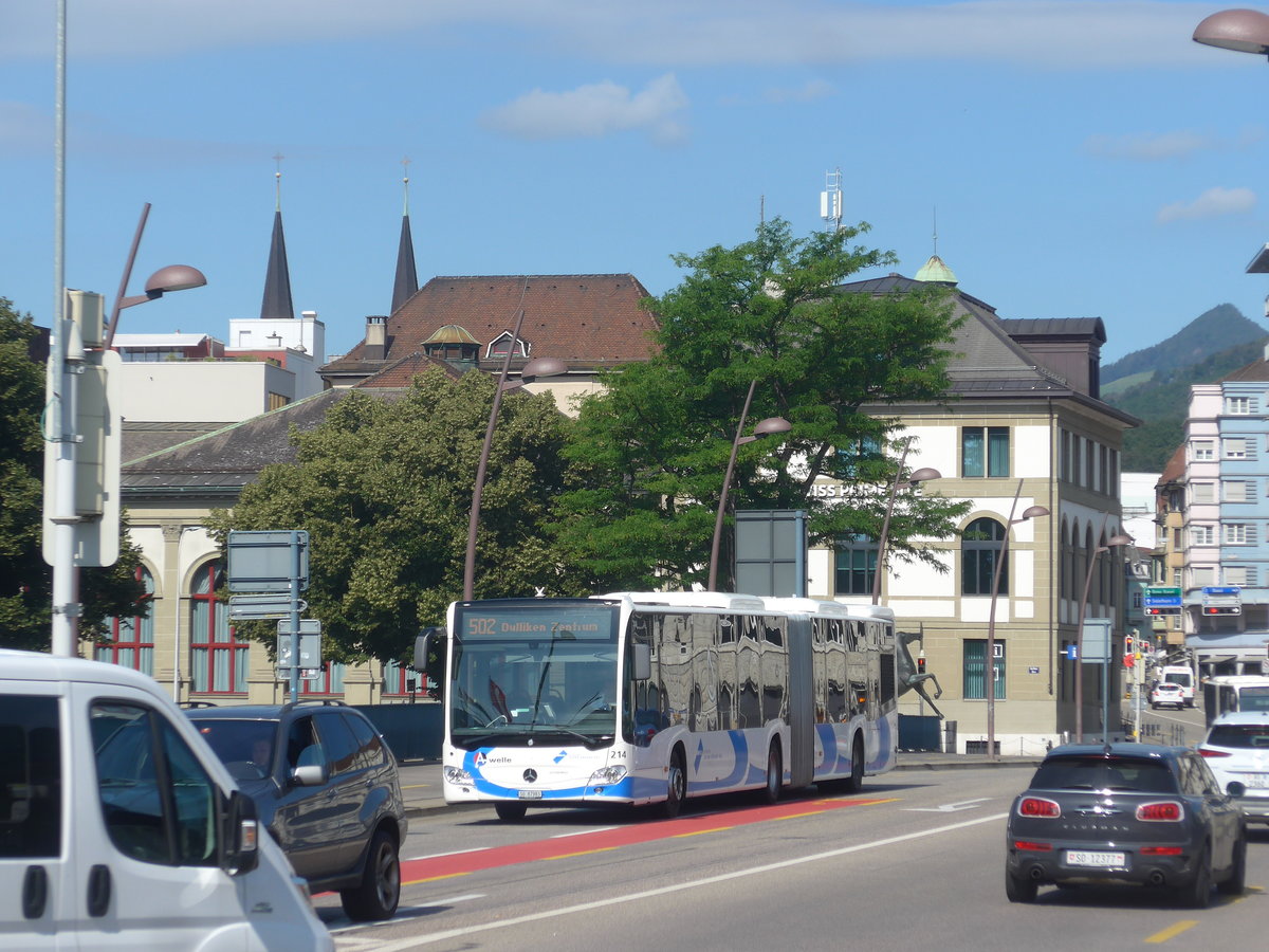 (218'317) - BOGG Wangen b.O. - Nr. 214/SO 87'983 - Mercedes am 4. Juli 2020 in Olten, Bahnhofbrcke