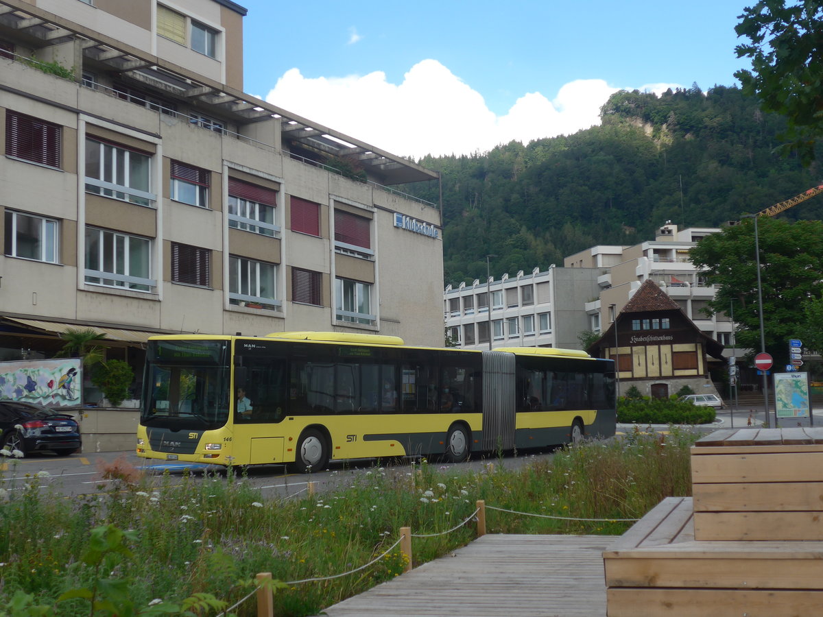 (218'610) - STI Thun - Nr. 146/BE 801'146 - MAN am 6. Juli 2020 in Thun, Berntor