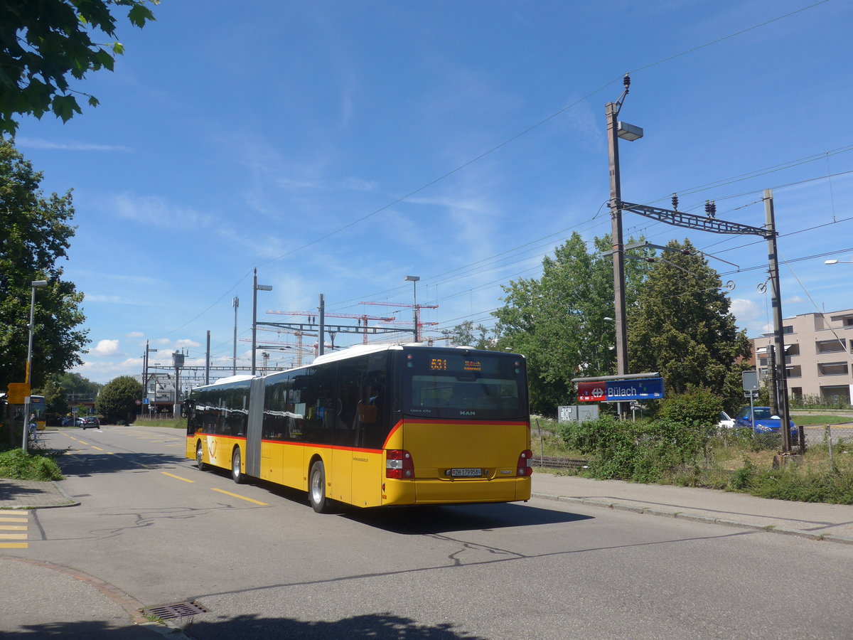 (218'748) - PostAuto Zrich - Nr. 363/ZH 179'958 - MAN am 18. Juli 2020 beim Bahnhof Blach