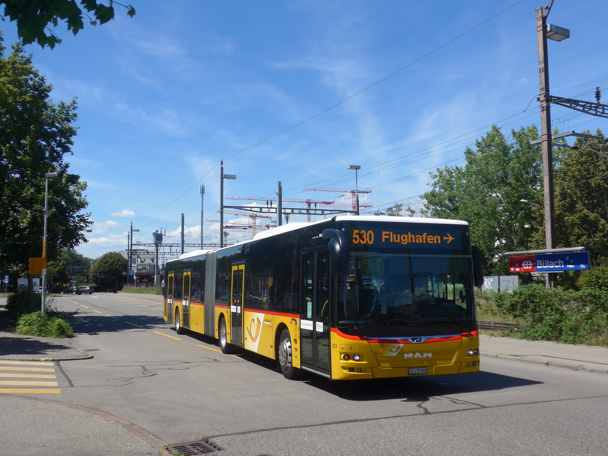 (218'753) - PostAuto Zrich - Nr. 363/ZH 179'958 - MAN am 18. Juli 2020 beim Bahnhof Blach