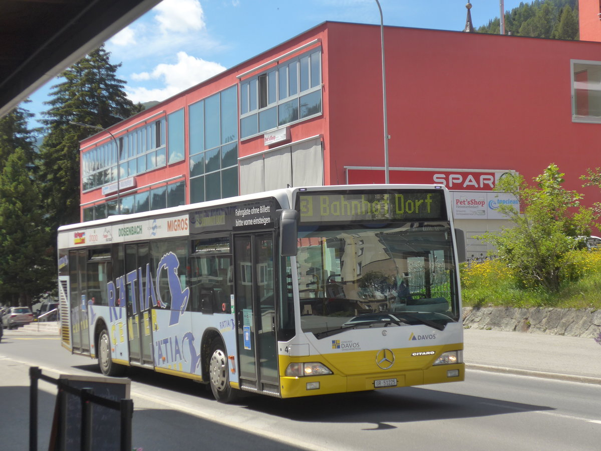 (218'927) - VBD Davos - Nr. 4/GR 51'225 - Mercedes am 20. Juli 2020 beim Bahnhof Davos Dorf