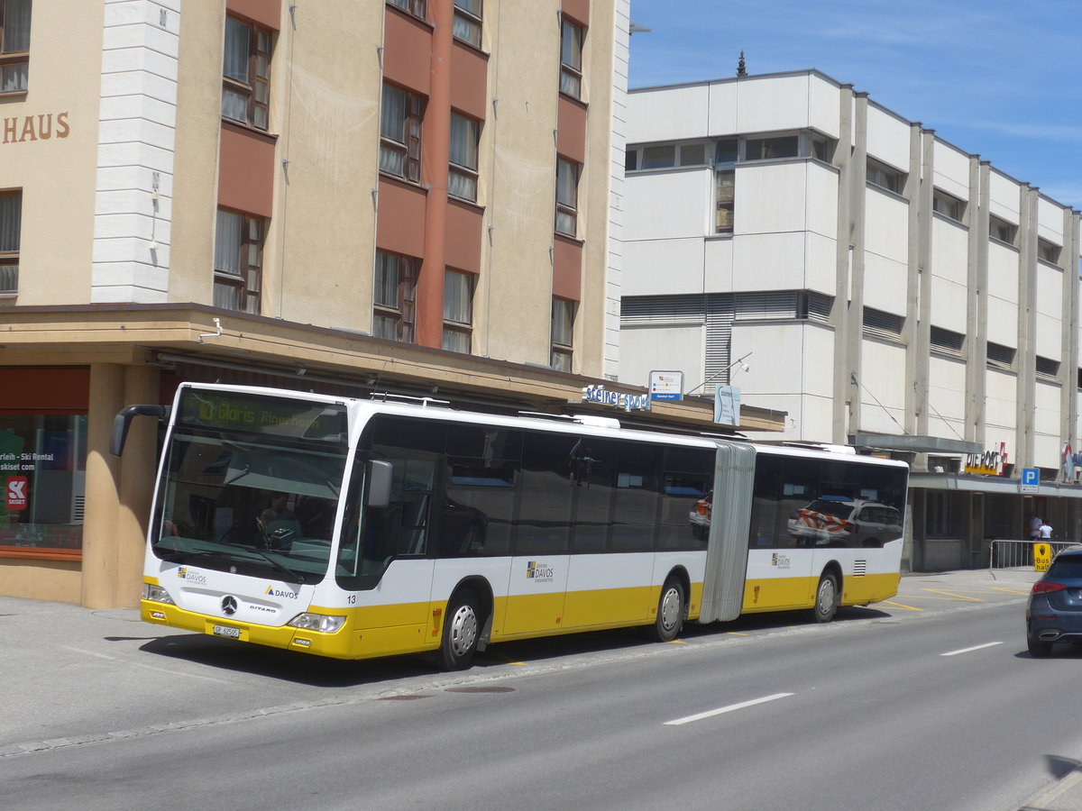 (218'929) - VBD Davos - Nr. 13/GR 62'505 - Mercedes am 20. Juli 2020 beim Bahnhof Davos Dorf