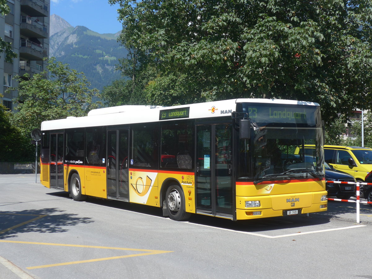 (218'939) - Dnser, Trimmis - GR 7905 - MAN am 20. Juli 2020 beim Bahnhof Landquart