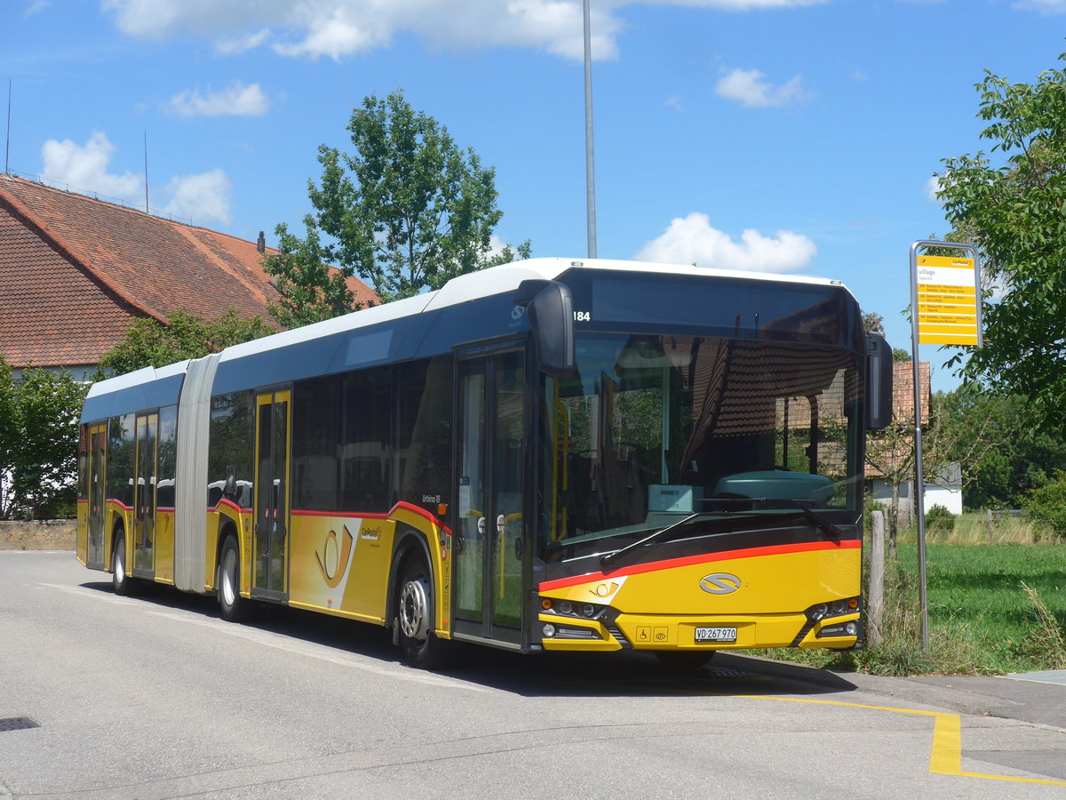 (219'009) - CarPostal Ouest - VD 267'970 - Solaris am 25. Juli 2020 in Sdeilles, Village