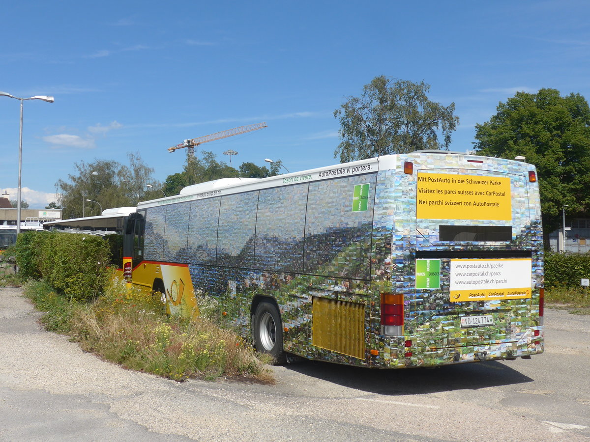 (219'062) - CarPostal Ouest - VD 124'774 - Volvo am 25. Juli 2020 in Yverdon, Garage