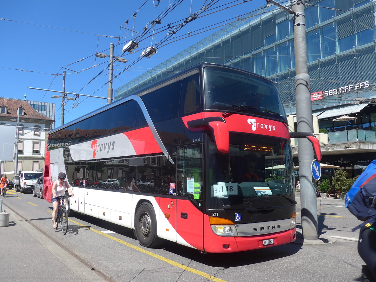 (219'199) - TRAVYS Yverdon - Nr. 211/VD 1395 - Setra am 27. Juli 2020 beim Bahnhof Bern