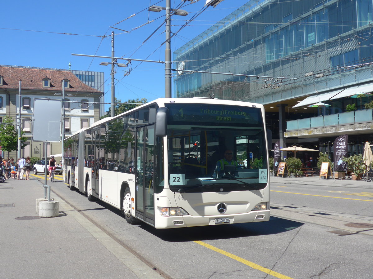 (219'202) - Intertours, Domdidier - Nr. 210/FR 300'480 - Mercedes (ex STI Thun Nr. 134) am 27. Juli 2020 beim Bahnhof Bern