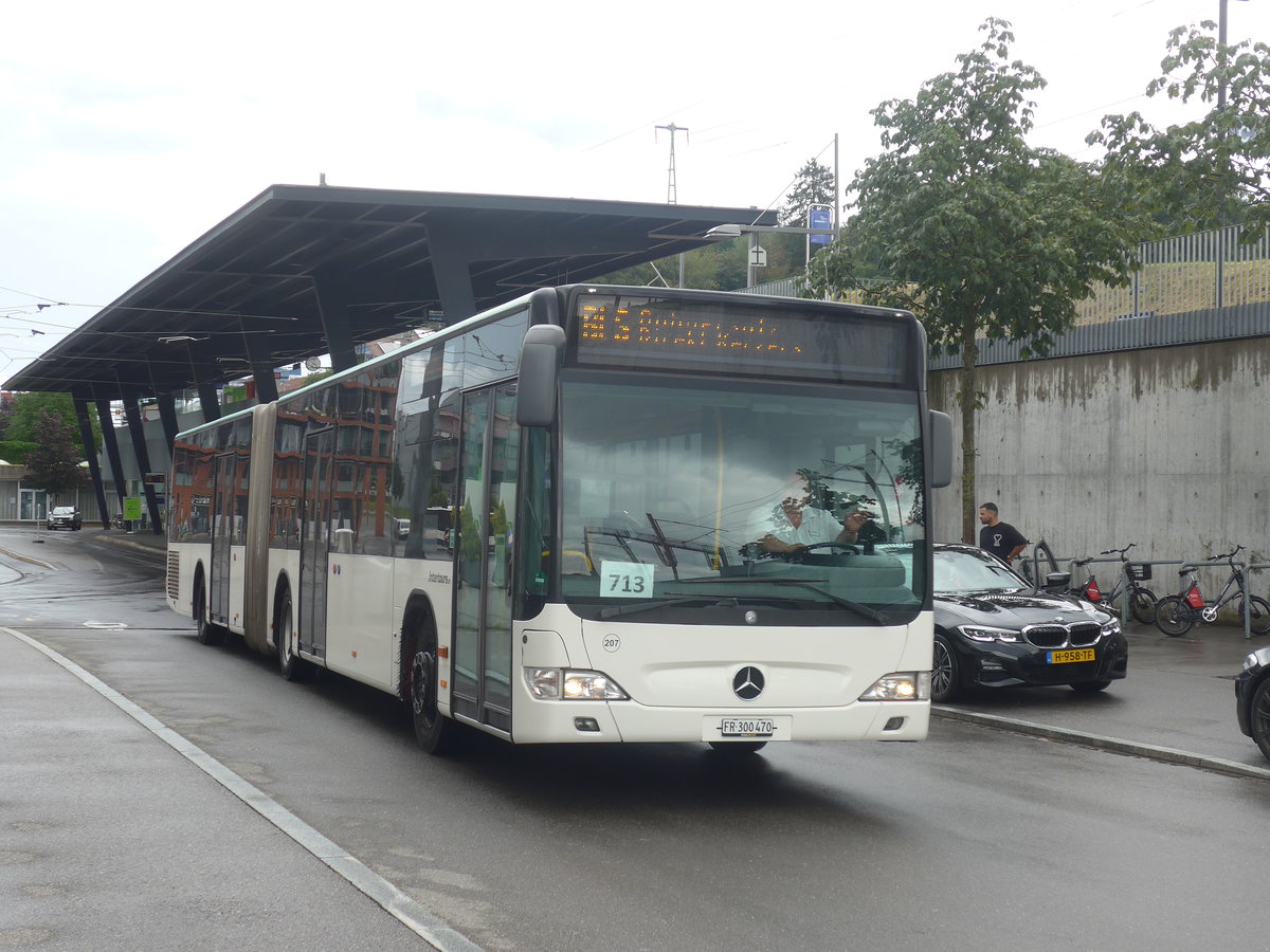 (219'394) - Intertours, Domdidier - Nr. 207/FR 300'470 - Mercedes (ex Zeretzke, D-Castrop-Rauxel Nr. 43) am 1. August 2020 beim Bahnhof Bern Brnnen Westside 