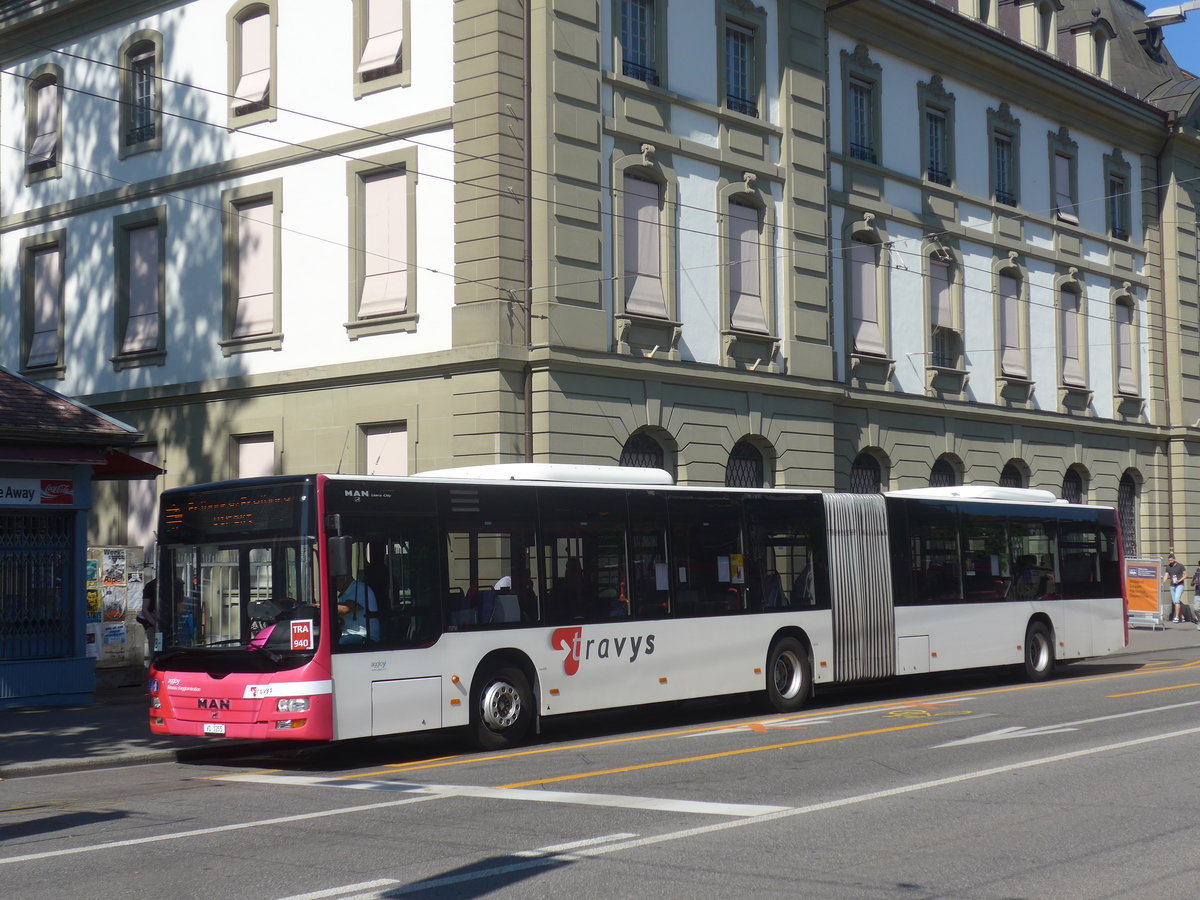 (219'599) - TRAVYS Yverdon - Nr. 303/VD 1255 - MAN am 9. August 2020 beim Bahnhof Bern