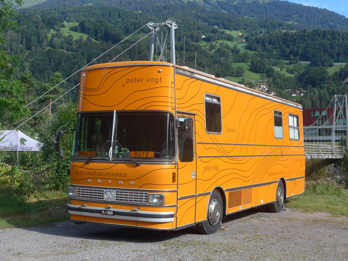 (219'686) - Aus Liechtenstein: Vogt, Vaduz - FL 2830 - Setra am 16. August 2020 in Grsch, Bergbahnen