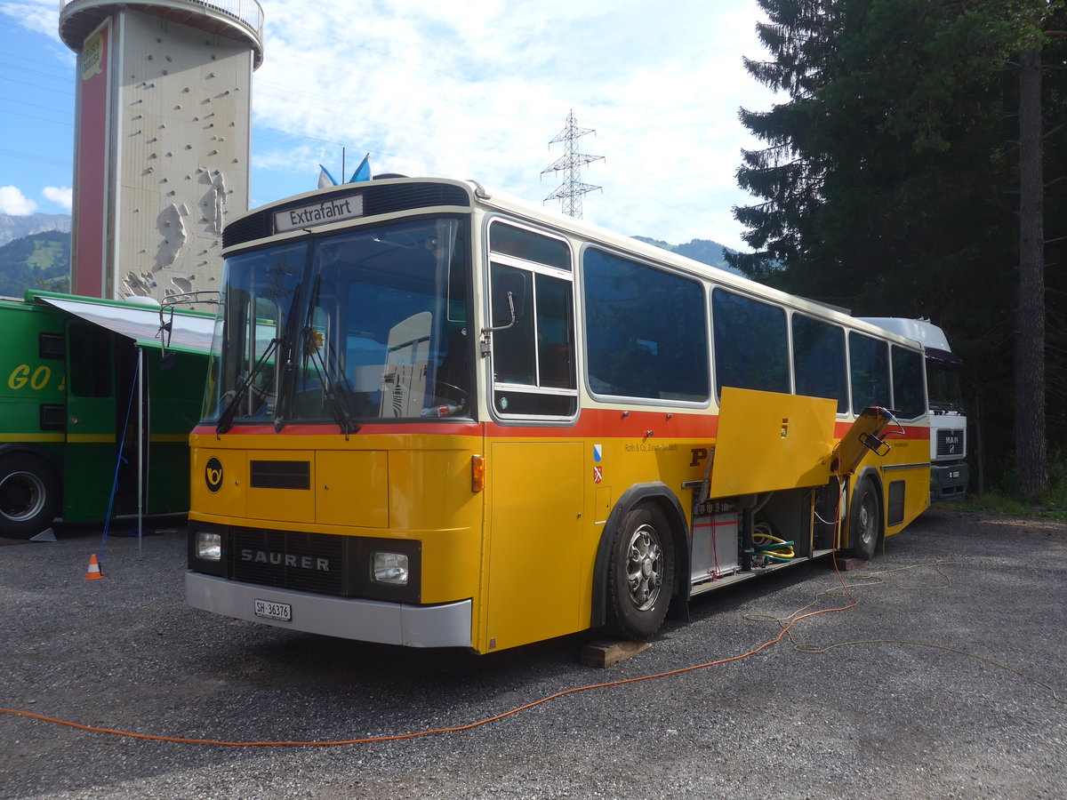 (219'728) - Roth, Zrich - SH 36'376 - Saurer/Tscher (ex Looser, Elm; ex Mattli, Wassen am 16. August 2020 in Grsch, Bergbahnen