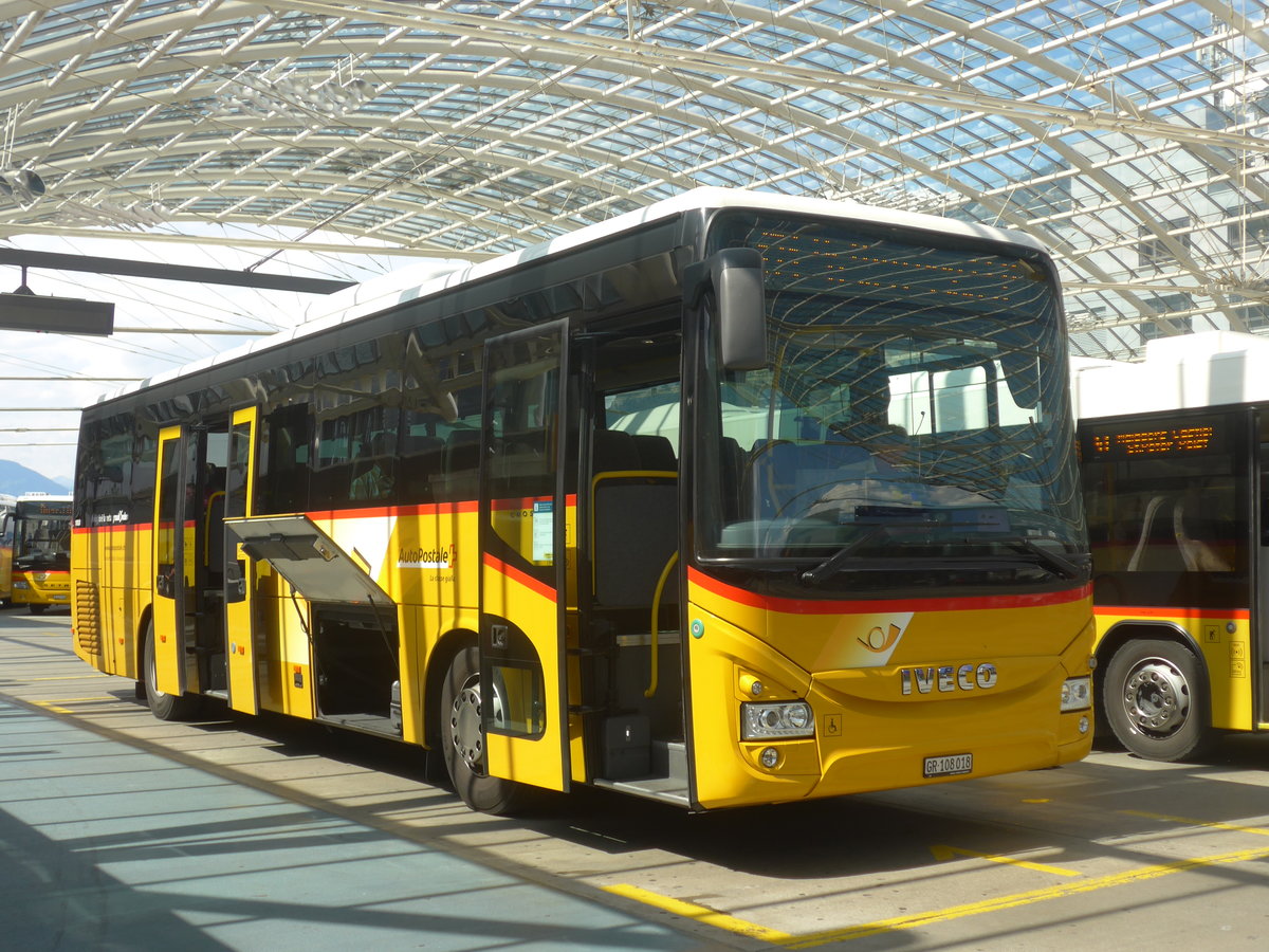 (219'772) - TpM, Mesocco - Nr. 18/GR 108'018 - Iveco am 16. August 2020 in Chur, Postautostation