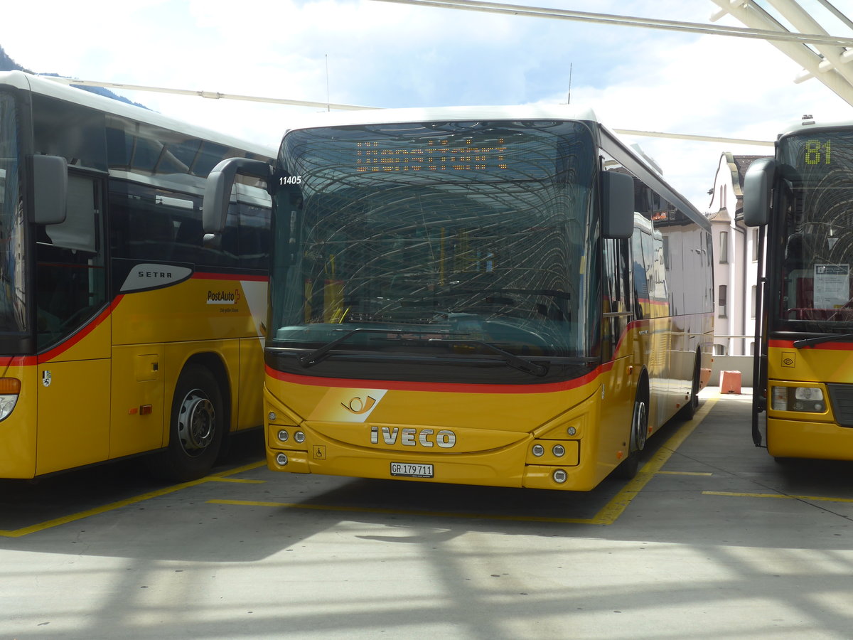 (219'797) - PostAuto Graubnden - GR 179'711 - Iveco am 16. August 2020 in Chur, Postautostation