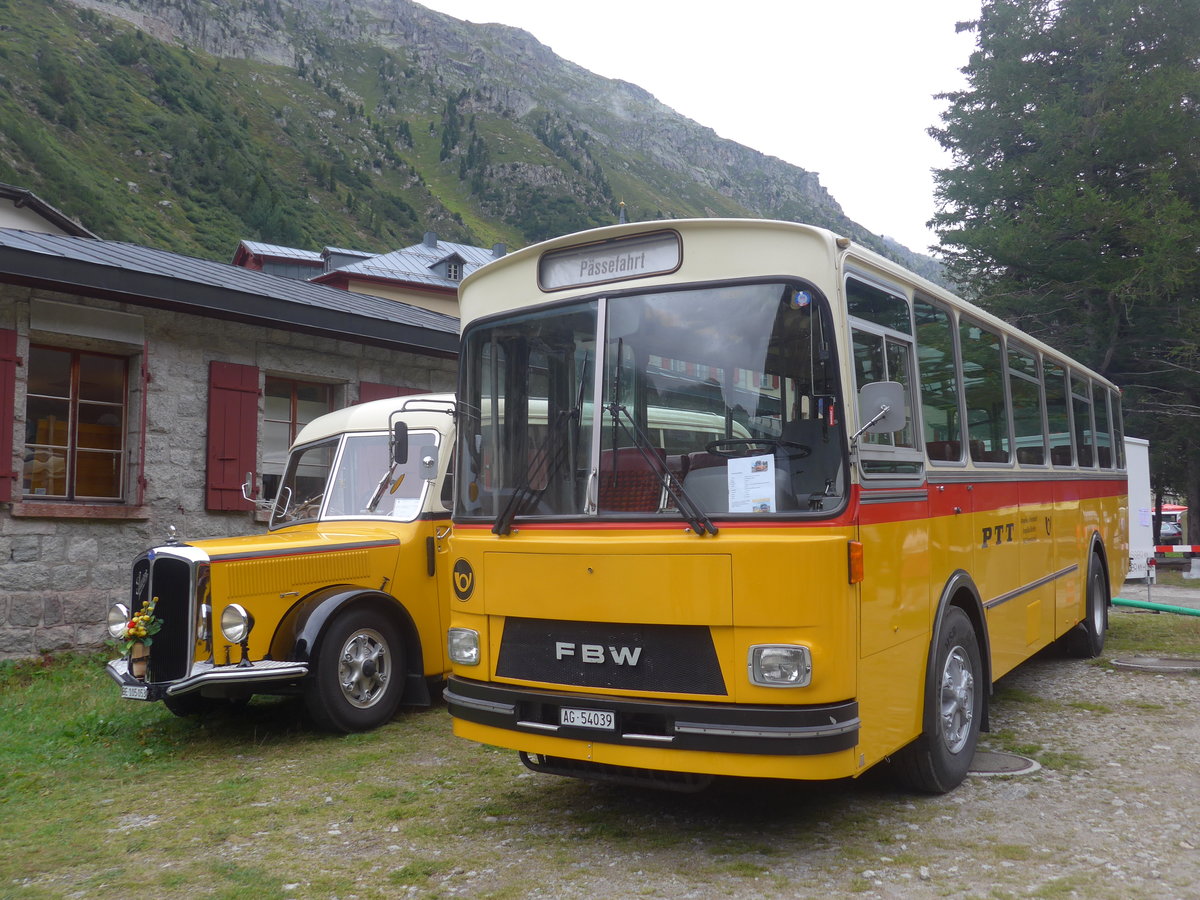 (219'905) - Birchler, Remetschwil - AG 54'039 - FBW/Tscher (ex Gerber, Winkel; ex Eggenberger, Mriken; ex Tanner, Bubendorf; ex P 24'803) am 22. August 2020 in Gletsch, DFB