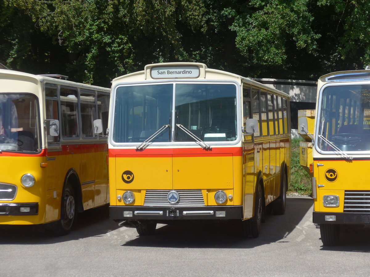 (220'098) - Gast, Wimmis - Saurer/Tscher (ex HPTrans, Thusis; ex Mauerhofer, Worb; ex Erni, Schupfart Nr. 3; ex P 24'636) am 23. August 2020 in Burgdorf, kihof Ziegelgut