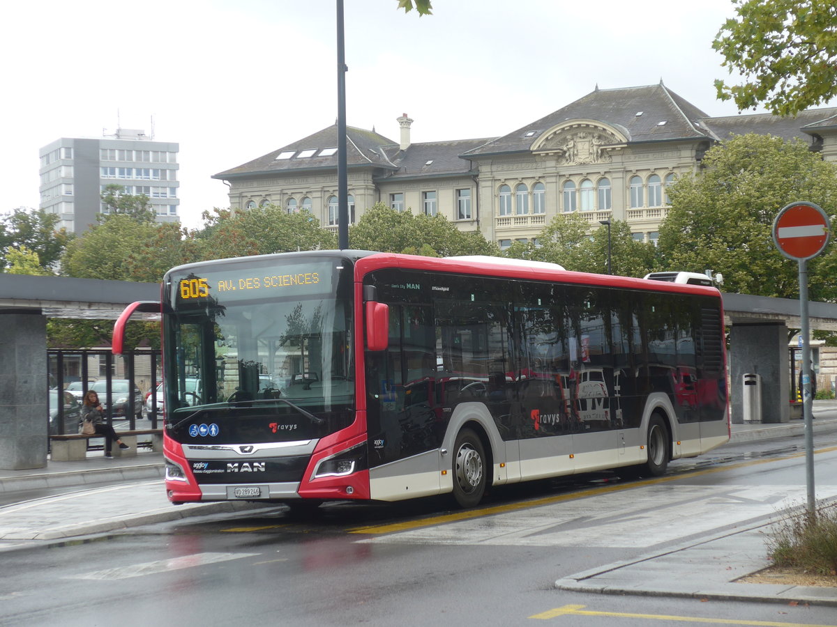 (220'277) - TRAVYS Yverdon - Nr. 119/VD 289'246 - MAN am 30. August 2020 beim Bahnhof Yverdon