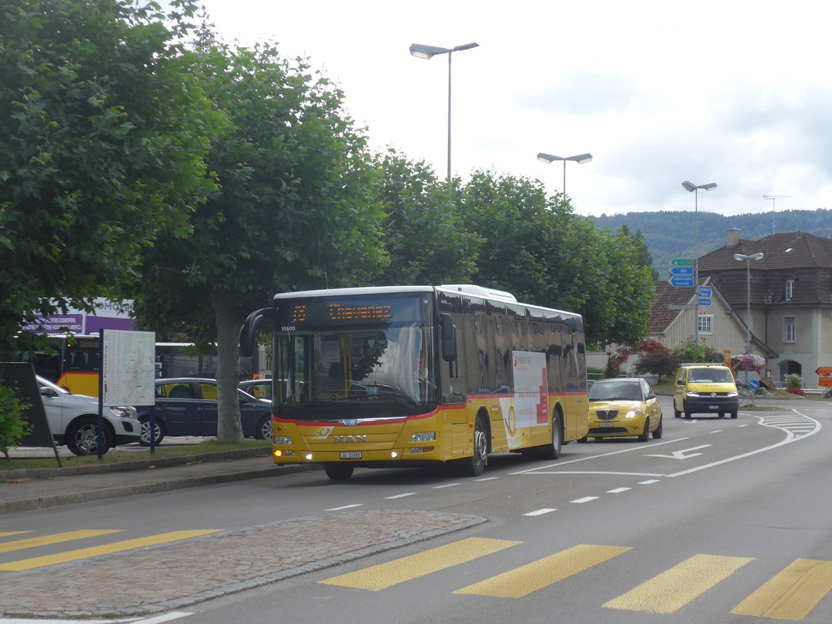 (220'382) - CarPostal Ouest - JU 31'988 - MAN am 31. August 2020 beim Bahnhof Porrentruy