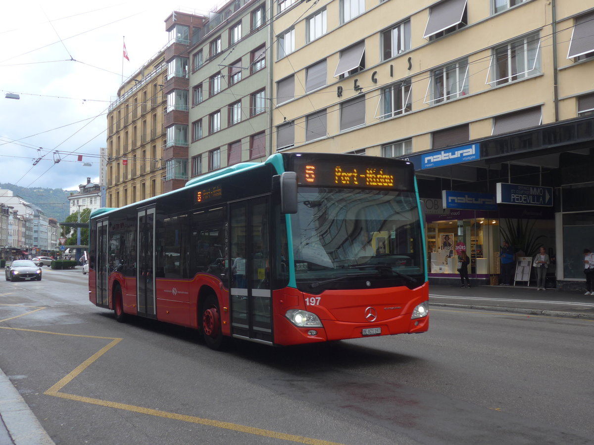 (220'420) - VB Biel - Nr. 197/BE 821'197 - Mercedes am 31. August 2020 beim Bahnhof Biel