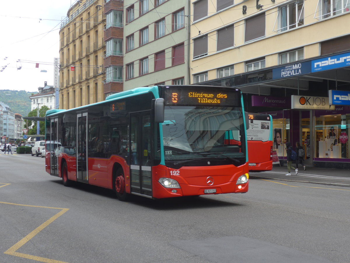 (220'439) - VB Biel - Nr. 192/BE 821'192 - Mercedes am 31. August 2020 beim Bahnhof Biel