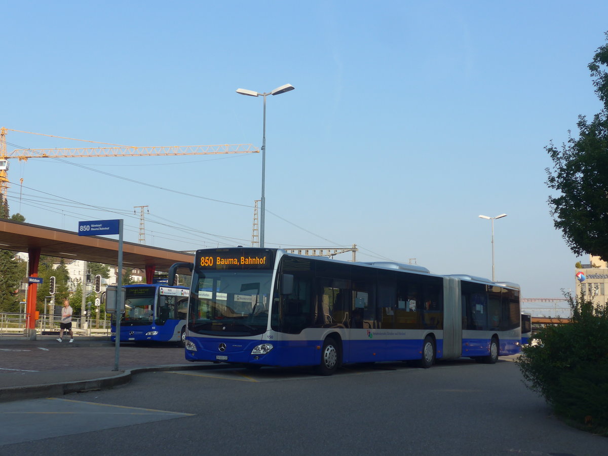 (220'563) - VZO Grningen - Nr. 150/ZH 920'150 - Mercedes am 12. September 2020 beim Bahnhof Wetzikon