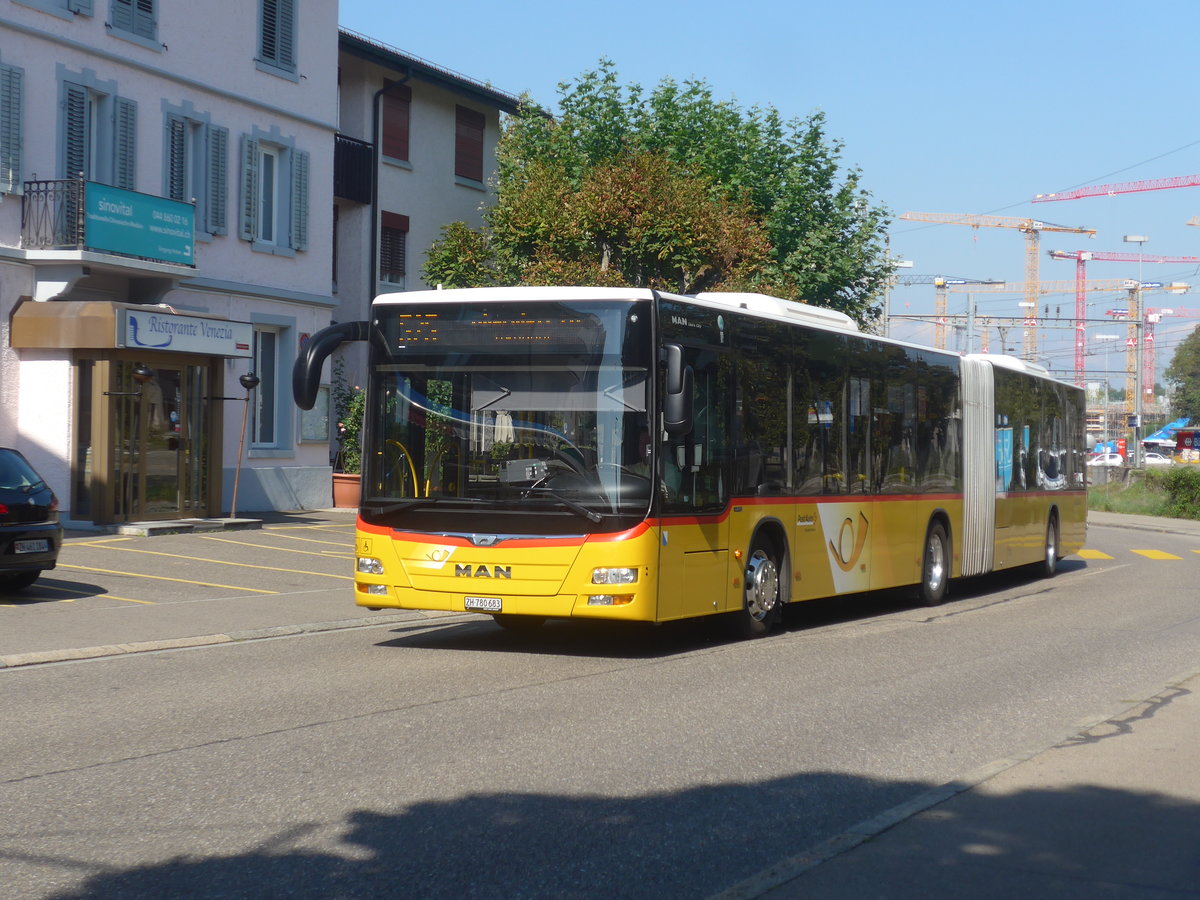 (220'610) - PostAuto Zrich - Nr. 314/ZH 780'683 - MAN am 12. September 2020 beim Bahnhof Blach