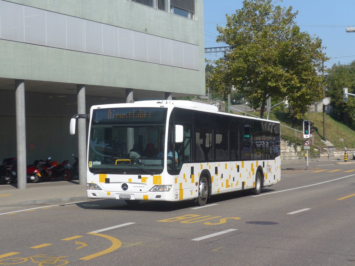 (220'626) - SB Schaffhausen - Nr. 20/SH 54'320 - Mercedes am 12. September 2020 beim Bahnhof Schaffhausen